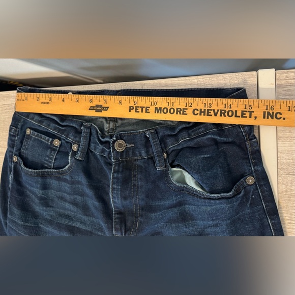 Chip & Pepper Ike Slim Straight Jeans Distressed Dark Wash Mens 31x32 - Picture 5 of 9